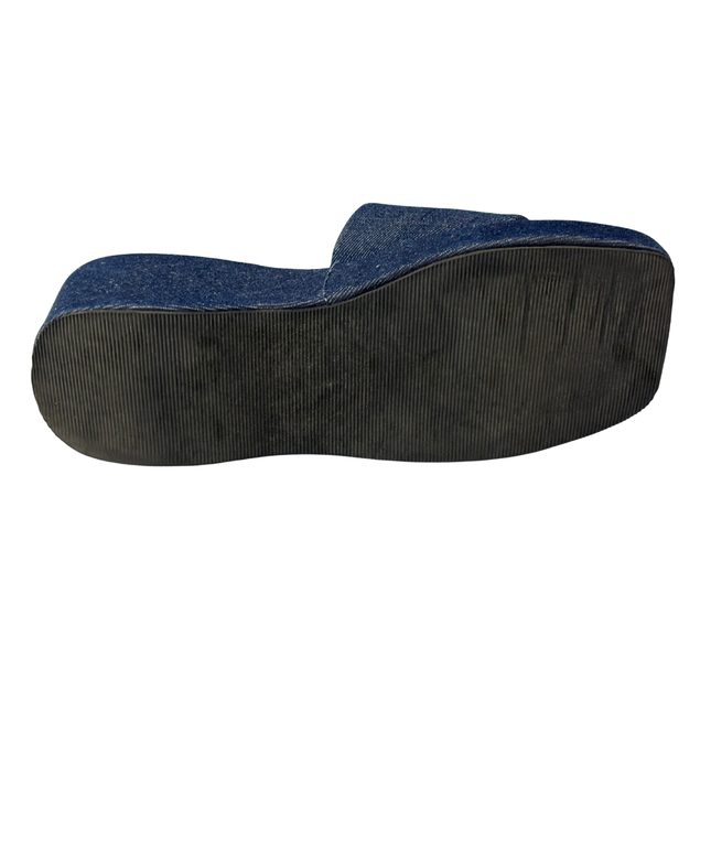 Cloud Blue Denim Platform Sandals