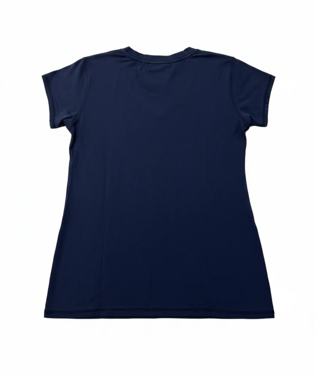 Beverly Hills Polo Club Navy Blue Embellished V-Neck T-Shirt