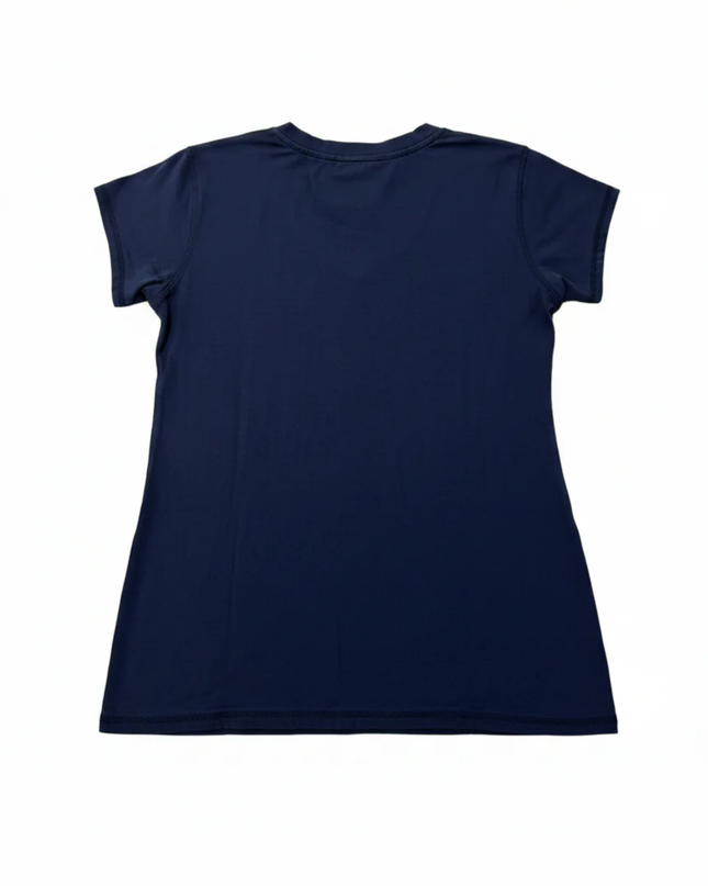 Beverly Hills Polo Club Navy Blue Embellished V-Neck T-Shirt