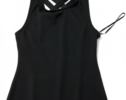 Forever 21 Black Criss-Cross Open Back Bodycon Mini Dress