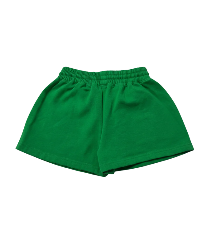 Alo Yoga Green Fleece Lounge Sweat Shorts