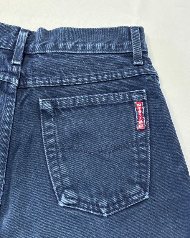 New Time Dark Blue High-Waisted Straight Leg Denim Jeans