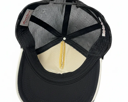 Martin Benz White and Black Rock 'N' Roll Punk Doodle Trucker Cap