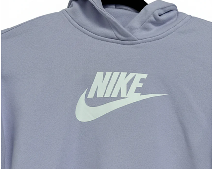 Nike Purple Cropped Fleece Hoodie