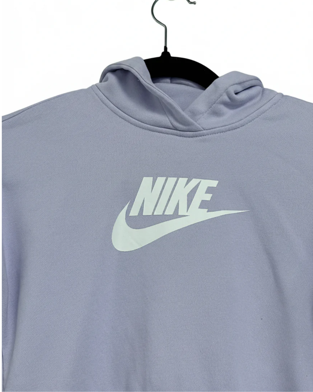 Nike Purple Cropped Fleece Hoodie