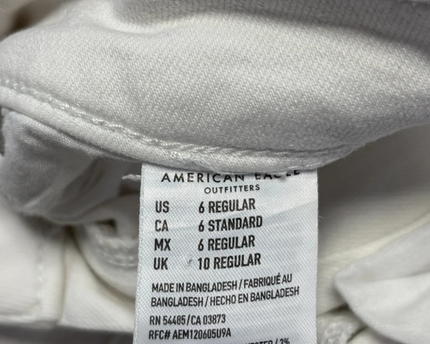 American Eagle White Super Stretch Denim Mini Skirt