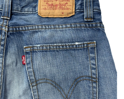 Levi's 512 Blue Slim Tapered Button Fly Jeans