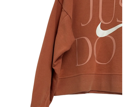 Nike Orange Just Do It Cropped Sweatshirt