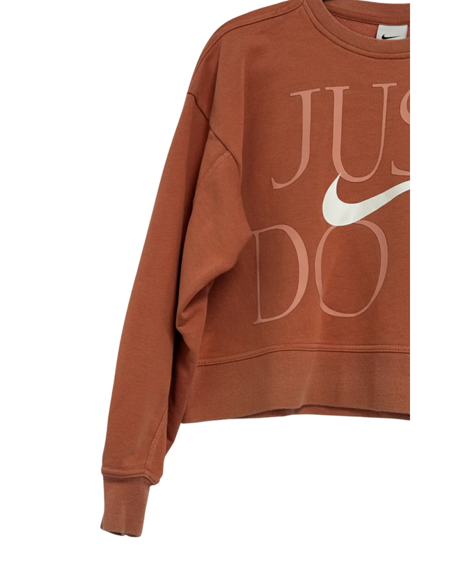 Nike Orange Just Do It Cropped Sweatshirt