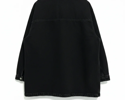 H&M Divided Black Oversized Denim Jacket