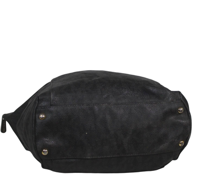 Michael Kors Black Monogram Tote Bag with Logo Charm