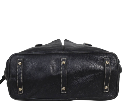 Dooney & Bourke Black Pebbled Leather Tote Bag