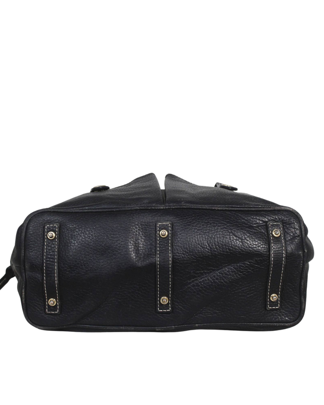 Dooney & Bourke Black Pebbled Leather Tote Bag