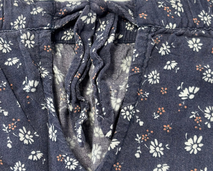 Abercrombie & Fitch Navy Blue Floral Spaghetti Strap Romper