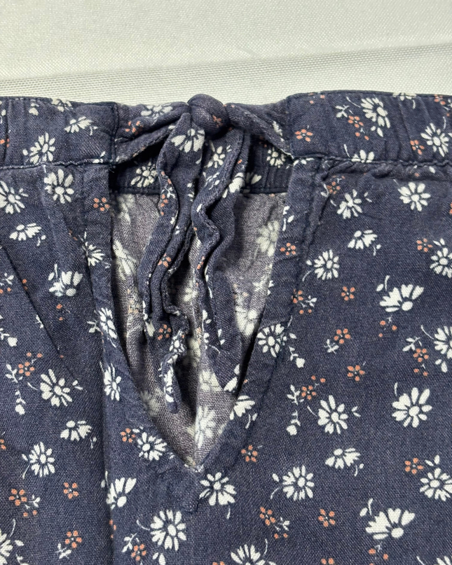 Abercrombie & Fitch Navy Blue Floral Spaghetti Strap Romper