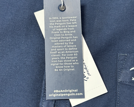 Original Penguin Navy Blue Long-Sleeve Button-Down Shirt