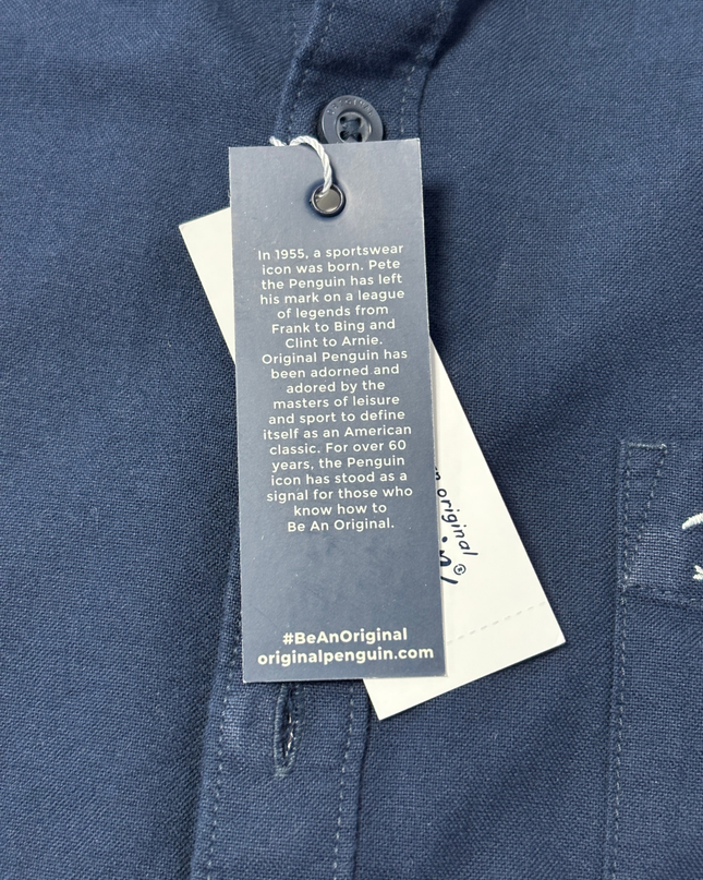 Original Penguin Navy Blue Long-Sleeve Button-Down Shirt