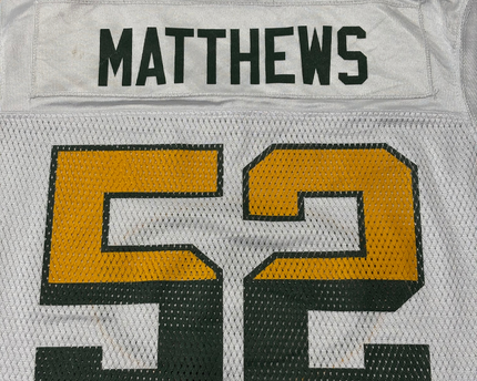 NFL Green Bay Packers Matthews #52 White Jersey