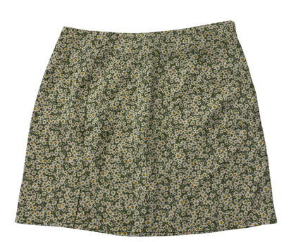 Aeropostale Green Floral Daisy Print Mini Skirt