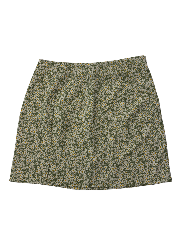 Aeropostale Green Floral Daisy Print Mini Skirt
