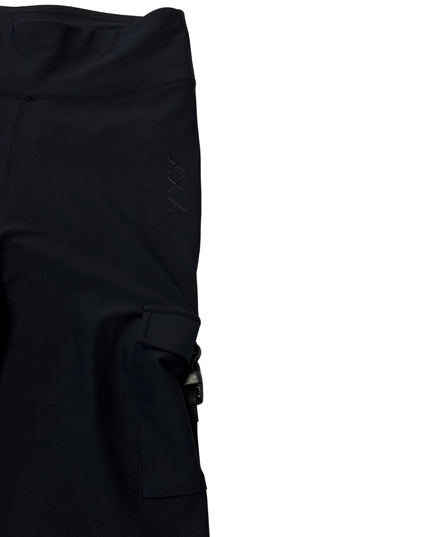 First Base Black Cargo Pocket Active Leggings