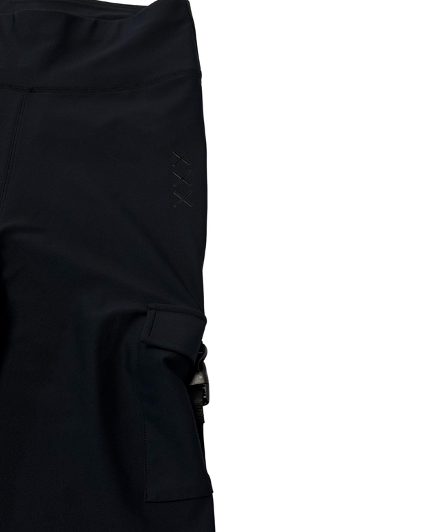 First Base Black Cargo Pocket Active Leggings