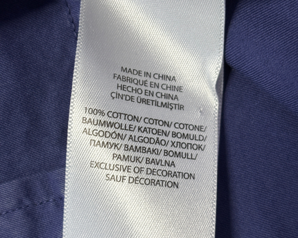 Ralph Lauren Blue Slim Fit Feather Weight Twill Short Sleeve Shirt