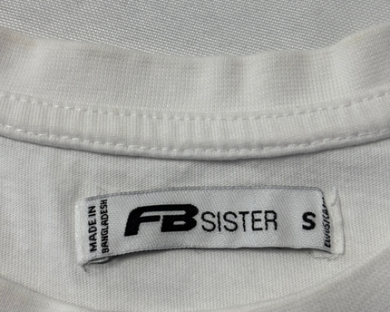 FB Sister White Mentally I Am On Another Planet Graphic Cropped Tee