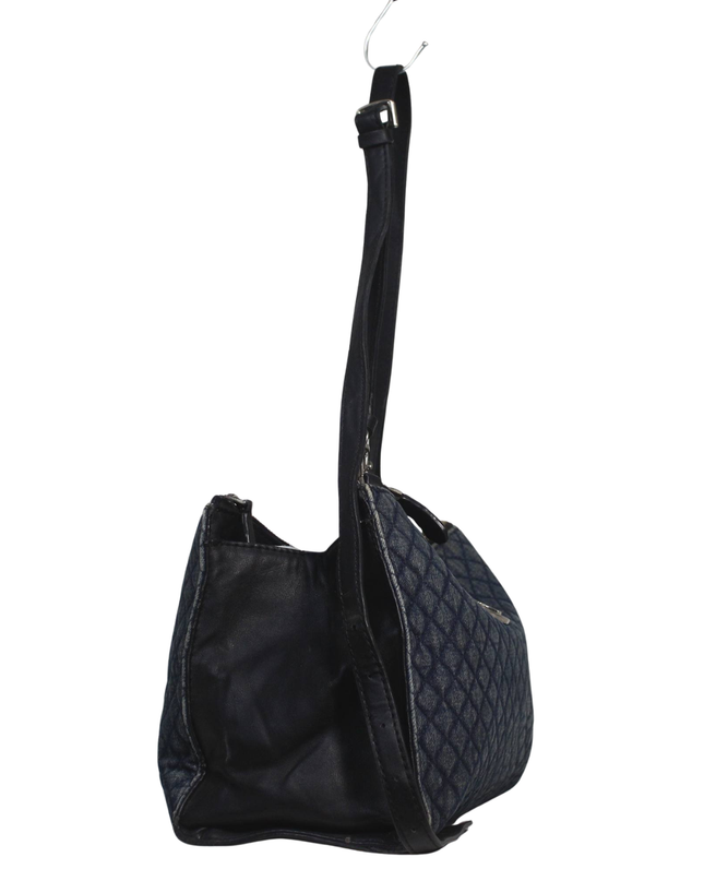 Guess Blue Quilted Denim Shoulder Bag