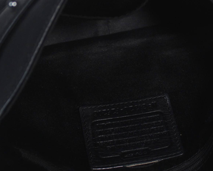 Coach Black Leather Flap Shoulder Crossbody Bag