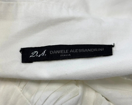 DANIELE ALESSANDRINI White Tiered Halter Maxi Dress