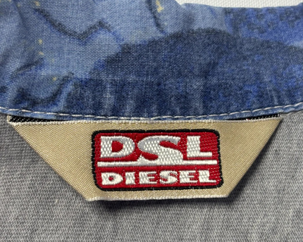Diesel Multicolor Graphic Zip-Up Short Sleeve Shirt