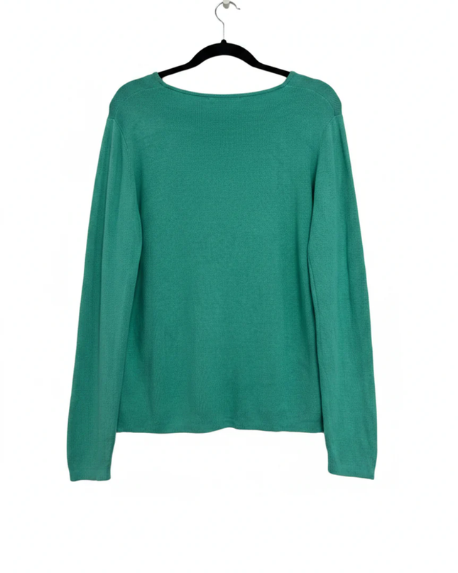 edc Vibrant Green V-Neck Lightweight Knit Sweater