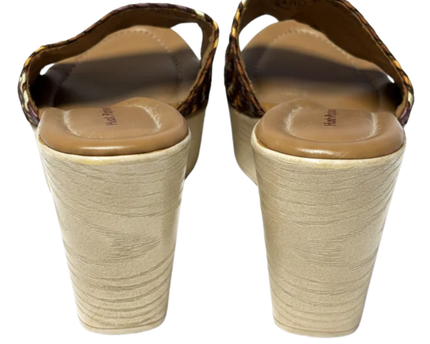 Hush Puppies Brown Woven Wedge Sandals