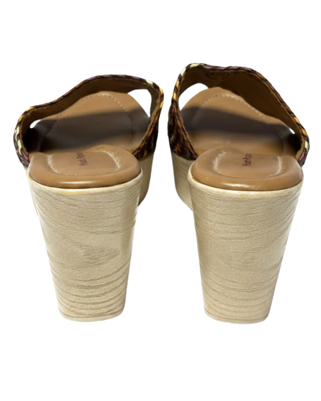 Hush Puppies Brown Woven Wedge Sandals