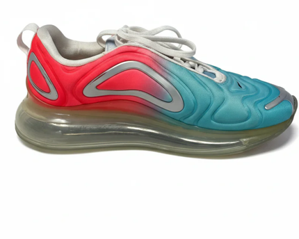 Nike Air Max 720 Teal and Red Sneakers