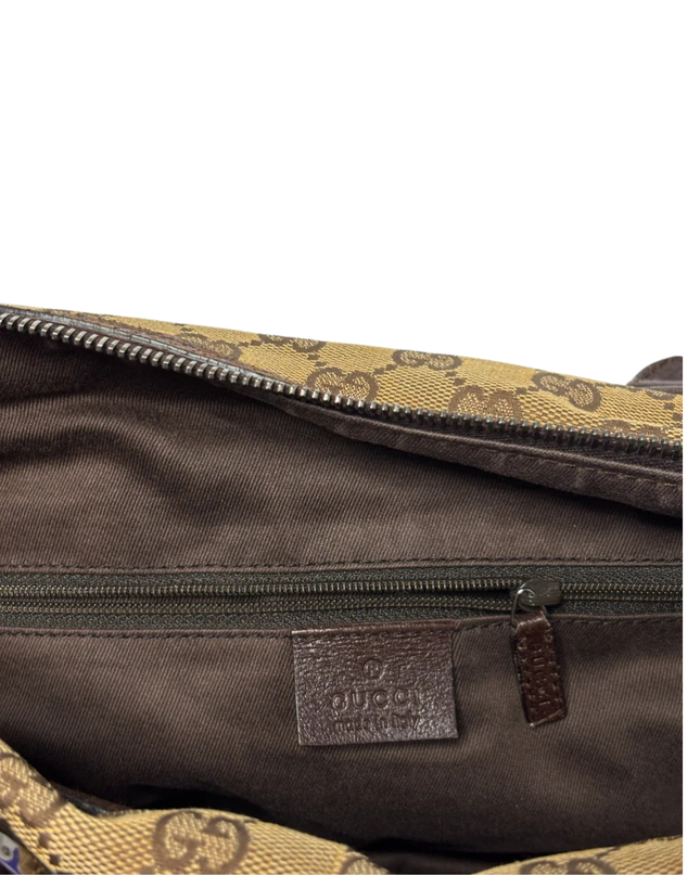 Gucci Brown GG Canvas Satchel Bag