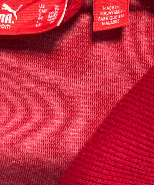 Puma Red Sporty Logo Zip-Up Track Jacket