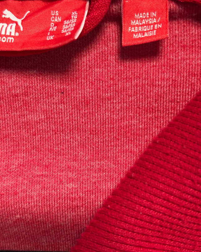 Puma Red Sporty Logo Zip-Up Track Jacket