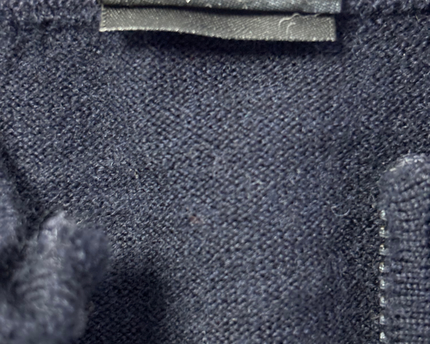 Boss Navy Blue Full-Zip Fine-Knit Cardigan