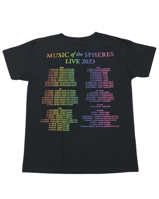 Coldplay Music Of The Spheres Tour Black Graphic T-Shirt
