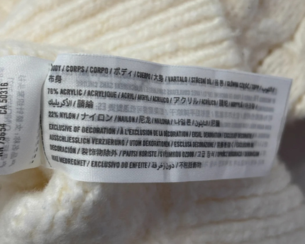 Abercrombie & Fitch Cream Chunky Cable Knit Sweater