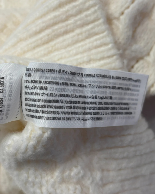 Abercrombie & Fitch Cream Chunky Cable Knit Sweater