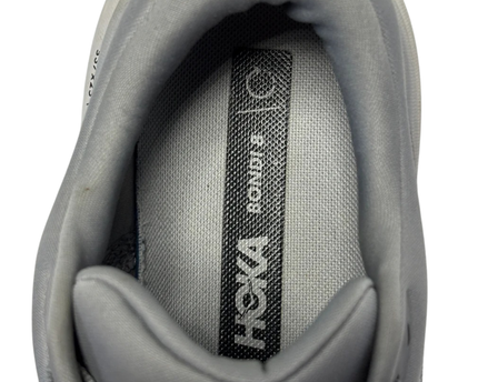 Hoka Gray Bondi 8 Men's Running Shoes