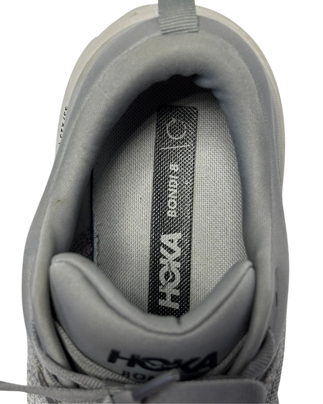 Hoka Gray Bondi 8 Men's Running Shoes