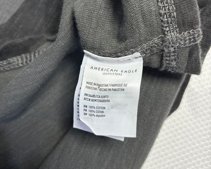 American Eagle Grey Camo Crew Neck T-Shirt