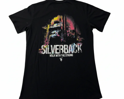 Silverback Black Artistic Gorilla Graphic T-Shirt