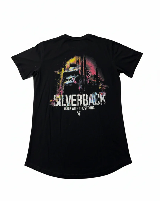 Silverback Black Artistic Gorilla Graphic T-Shirt