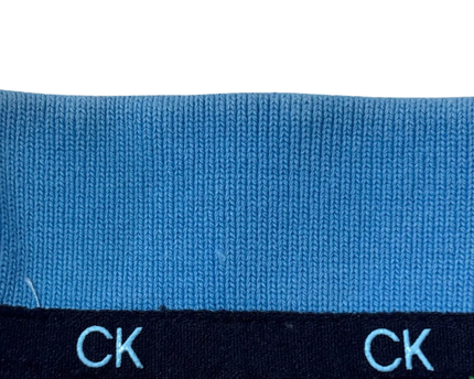 Calvin Klein Golf Blue Micro-Stripe Sports Polo Shirt