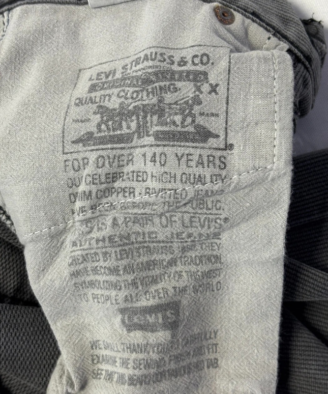 Levi's 501 Grey Textured Straight Leg Jeans
